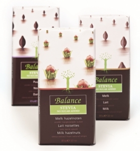Balance mliečna čokoláda s lieskovými orieškami so stéviou 85 g