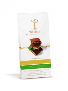 Balance mliečna čokoláda pistácie, mandle, vlašský orech so stéviou 85 g